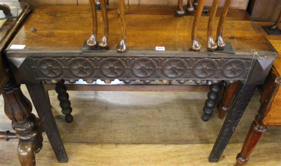 Carved oak hall table